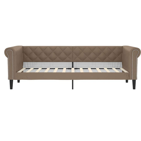 Vidaxl slaapbank 80x200 cm kunstleer cappuccinokleurig