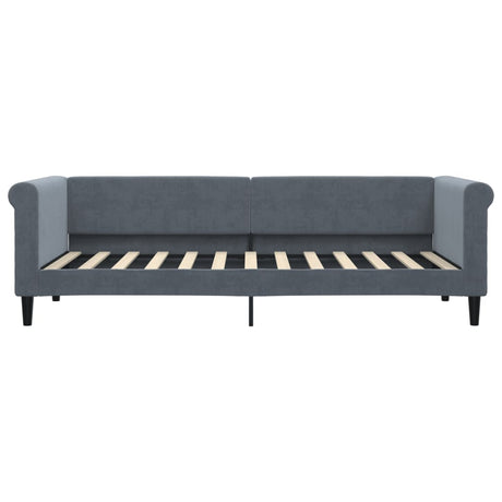 Vidaxl slaapbank 80x200 cm fluweel donkergrijs