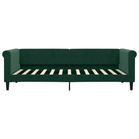 Vidaxl slaapbank 90x200 cm fluweel donkergroen