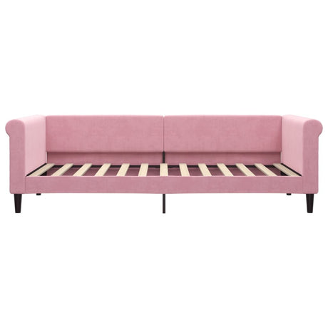 Vidaxl slaapbank 90x200 cm fluweel roze