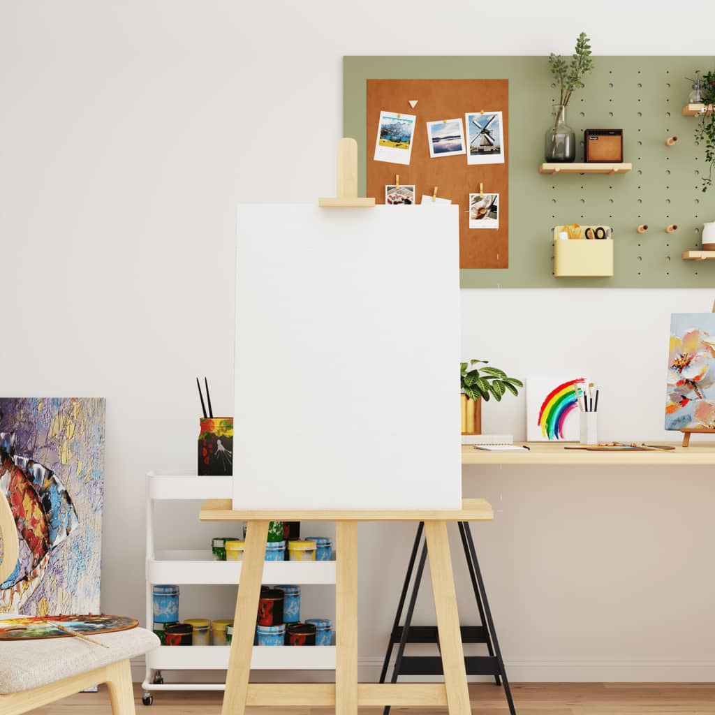 VidaXL Canvas-Tücher 12 Stk. Stoff und massives Kiefernholz weiß