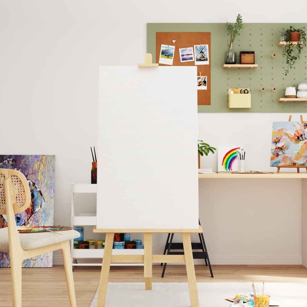 VidaXL Canvas-Tücher 12 Stk. Stoff und massives Kiefernholz weiß