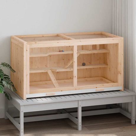 Vidaxx Hamsterkäfig 104x52x54 cm massives Kiefernholz