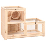 Vidaxl Hamsterkooi 81x40x60 cm Solid Pinewood