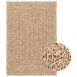 VidaXL Teppich Zizur drinnen und draußen 120x170 cm Juteoptik