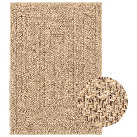 VidaXL-Teppich Zizur für drinnen und draußen, 160 x 230 cm, Jute-Optik