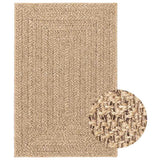 VidaXL-Teppich Zizur für drinnen und draußen, 200 x 290 cm, Jute-Optik