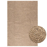 VidaXL Teppich Zizur drinnen und draußen 120x170 cm Juteoptik