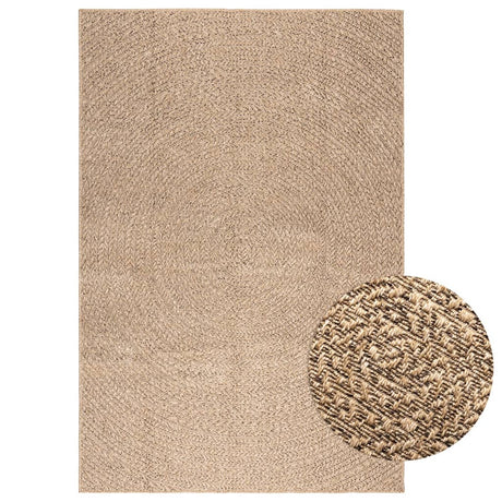 VidaXL-Teppich Zizur für drinnen und draußen, 140 x 200 cm, Jute-Optik