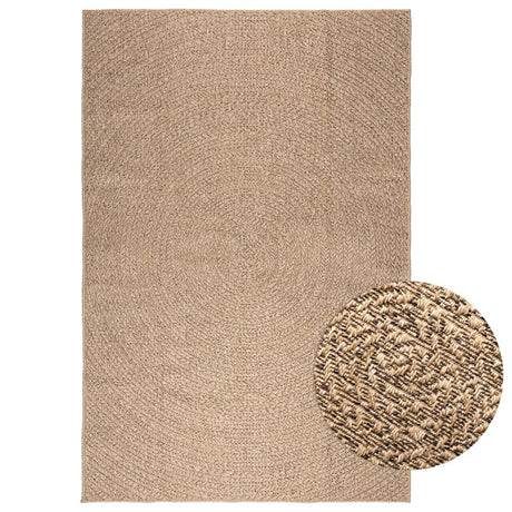 VidaXL-Teppich Zizur für drinnen und draußen, 200 x 290 cm, Jute-Optik