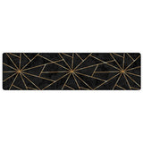 Vidaxx Teppich waschbar, rutschfest, 80 x 300 cm, Schwarz und Gold