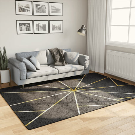 Vidaxx Teppich waschbar, rutschfest, 160 x 230 cm, Schwarz und Gold