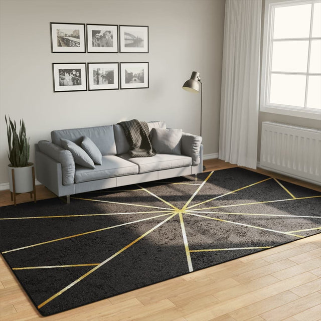 Vidaxx Teppich waschbar, rutschfest, 190 x 300 cm, Schwarz und Gold