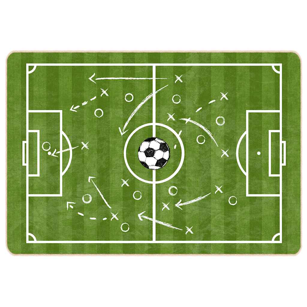 Vidaxx Kinderteppich Fußballplatz waschbar rutschfest 160x230 cm grün
