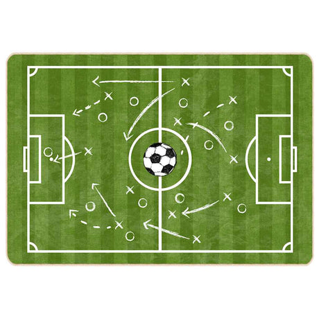 VidaXL Kinderteppich Fußballplatz waschbar rutschfest 160x230 cm Grün