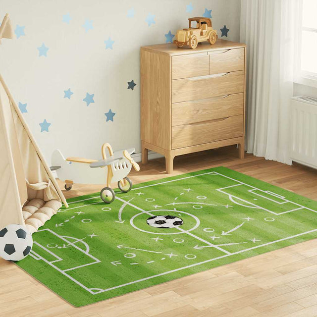 Vidaxx Kinderteppich Fußballplatz waschbar rutschfest 160x230 cm grün