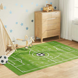 VidaXL Kinderteppich Fußballplatz waschbar rutschfest 160x230 cm Grün