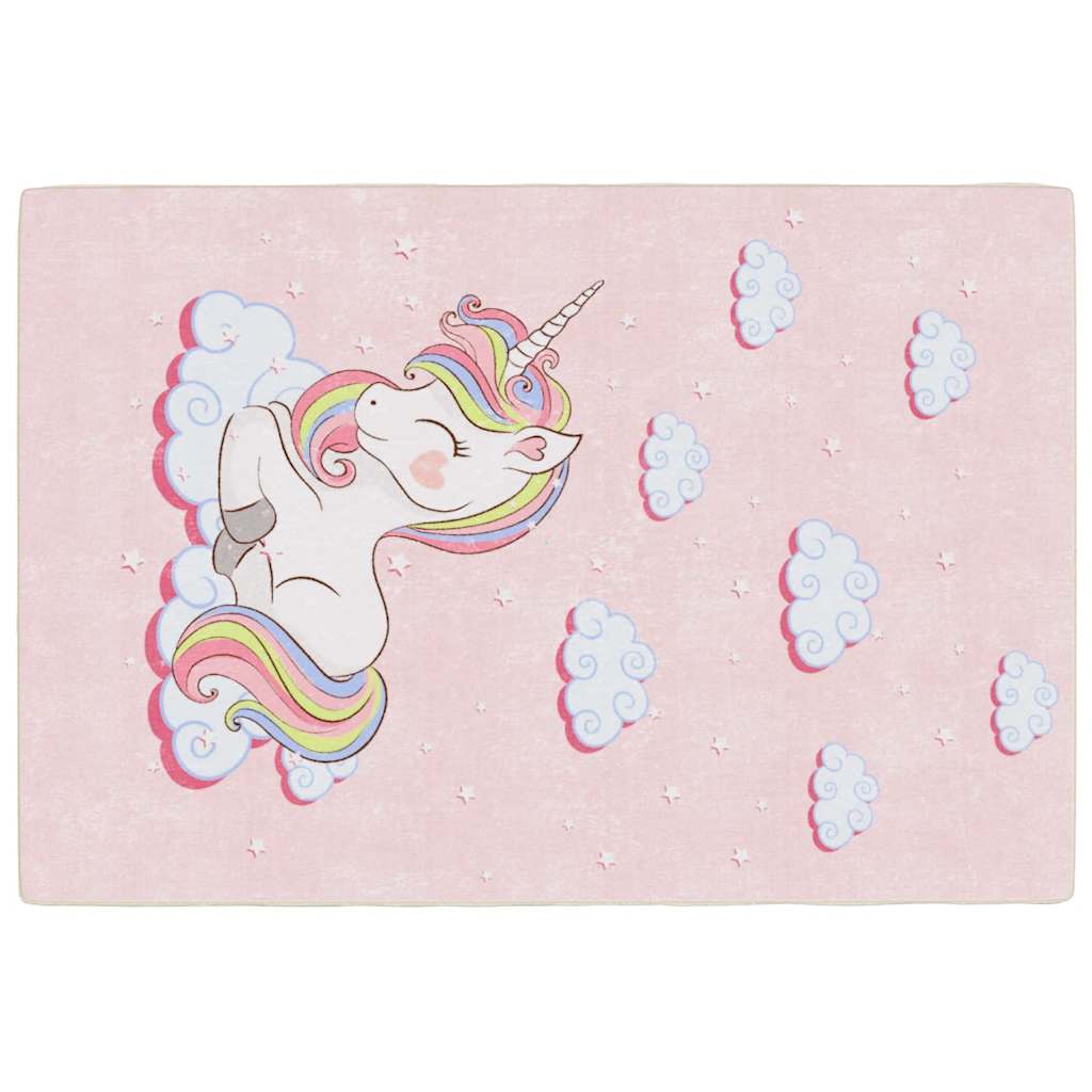 Vidaxx Kinderteppich Einhorn waschbar rutschfest 160x230 cm grün