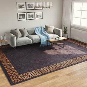 Vidaxx Teppich waschbar, rutschfest, 400 x 300 cm, Schwarz und Gold