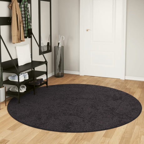 Vidaxl waschbarer Anti-Rutsch-Teppich ø 200 cm Anthrazit