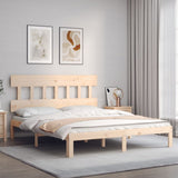 Vidaxl bedframe met hoofdbord massief hout