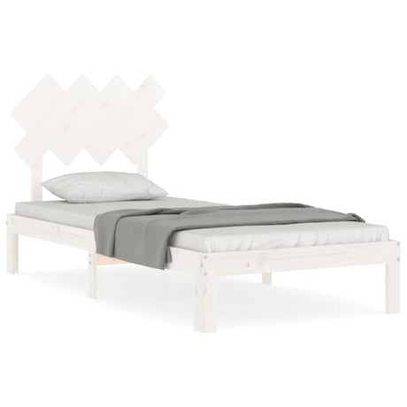 Vidaxl bedframe zonder matras massief grenenhout wit 90x200 cm