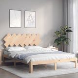 Vidaxl bedframe met hoofdbord massief hout