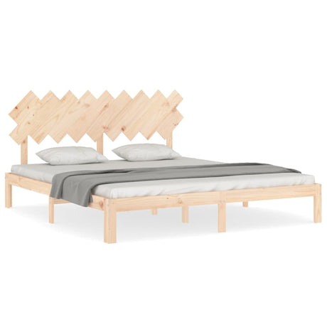 Vidaxl bedframe met hoofdbord massief hout