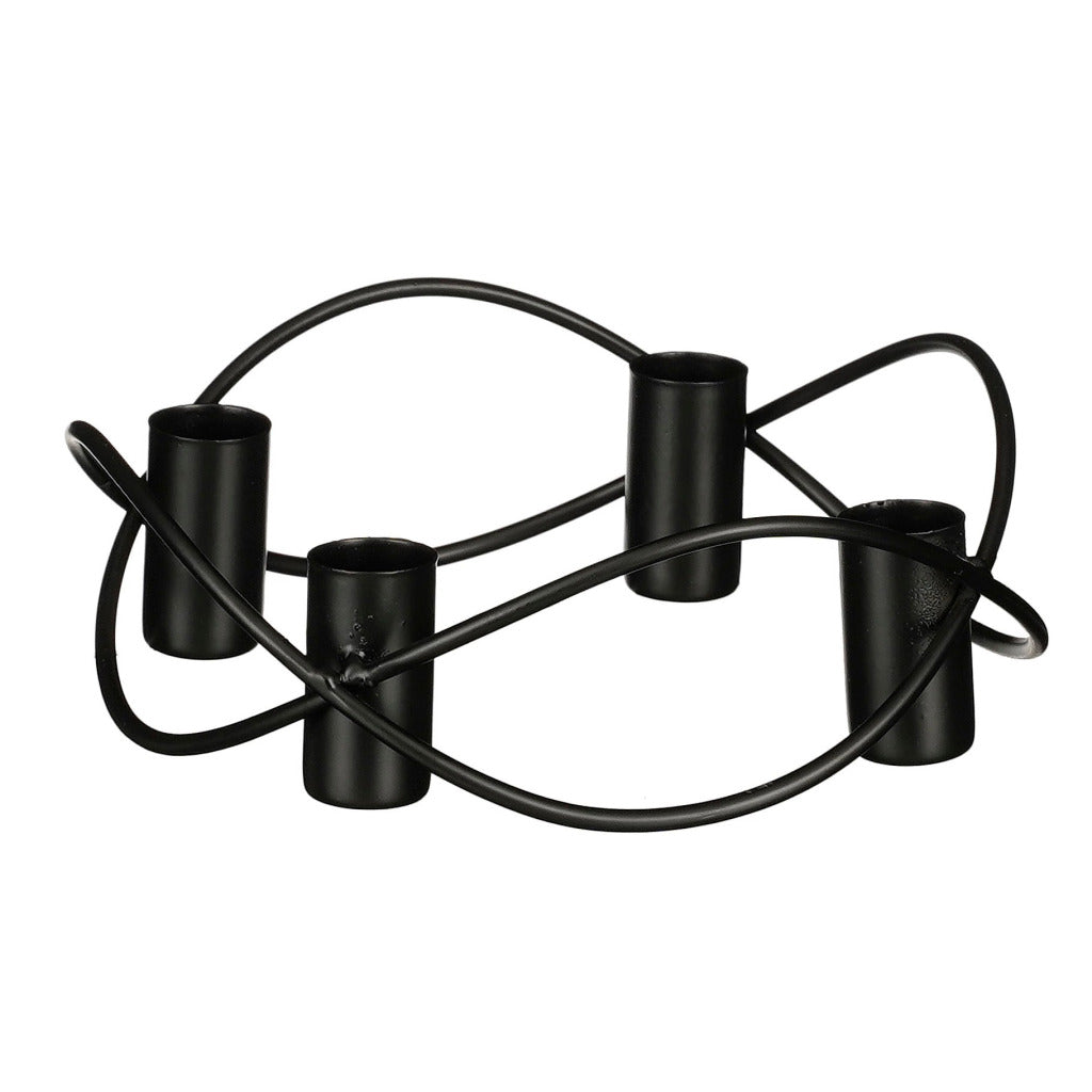 Metallkerzenhalter anderer Marken für 4 Kerzen 5,5x17 cm schwarz