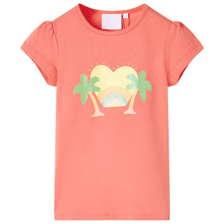 VidaXL Kindershirt 92 korallenfarben