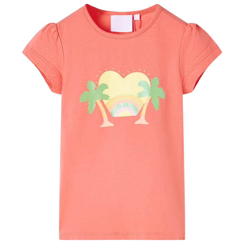 VidaXL Kindershirt 128 korallenfarben