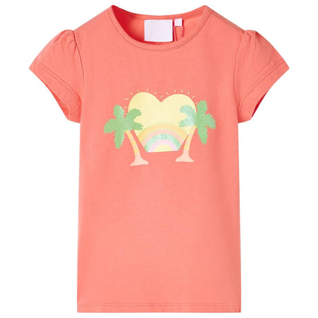 VidaXL Kindershirt 128 korallenfarben