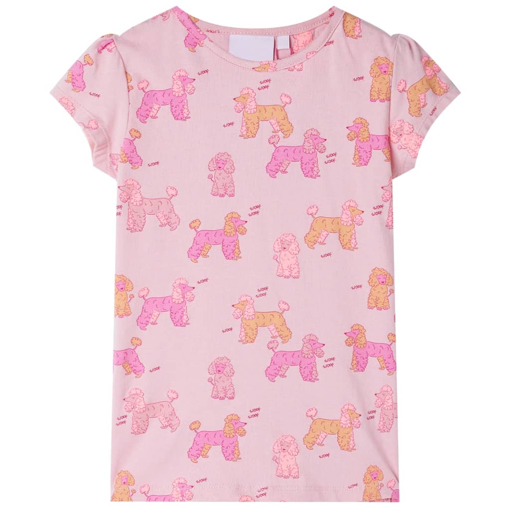 VidaXL Kinderpyjama mit kurzen Ärmeln 104 Hellrosa