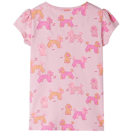 Vidaxl Kinderpyjama mit kurzen Ärmeln 104 Hellrosa