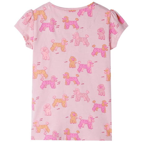 Vidaxl Kinderpyjama mit kurzen Ärmeln 128 Hellrosa