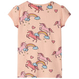 VidaXL Kinderpyjama mit kurzen Ärmeln 128 Hellorange