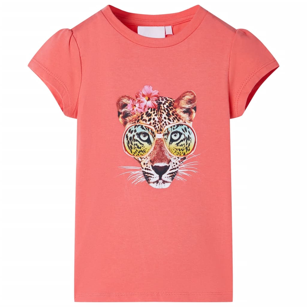 VidaXL Kindershirt 128 korallenfarben