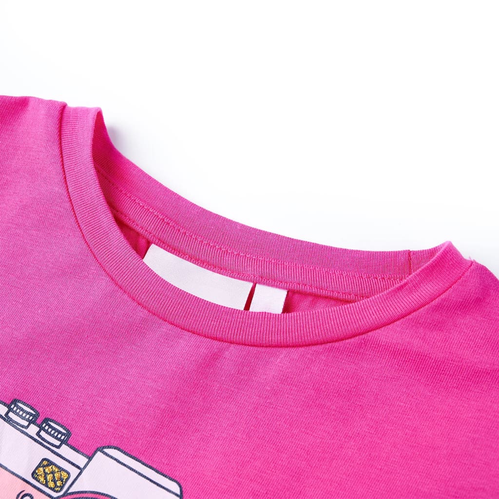 VidaXL Kindershirt 92 Dunkelrosa