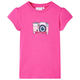 VidaXL Kindershirt 128 Dunkelrosa