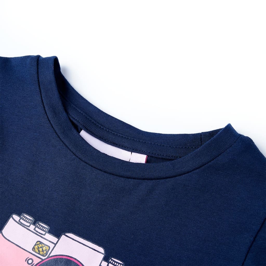 VidaXL Kinderhemd 140 Marineblau