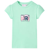 VidaXL Kindershirt 128 leuchtend grün
