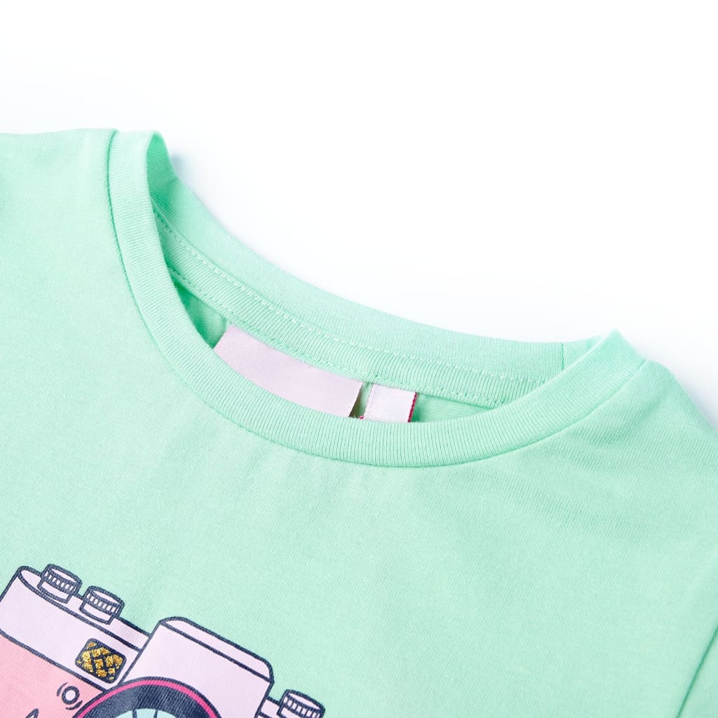 VidaXL Kindershirt 128 leuchtend grün