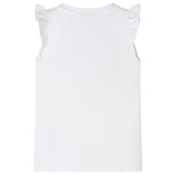 VidaXL Kindershirt mit Ärmeln mit Rüschen 116 Weiß
