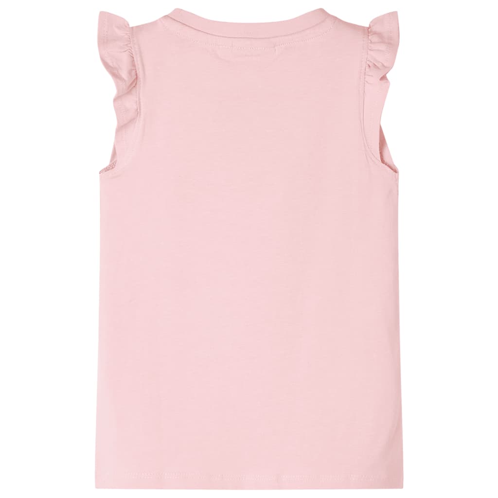 VidaXL Kindershirt mit Rüschen an den Ärmeln 104 Hellrosa