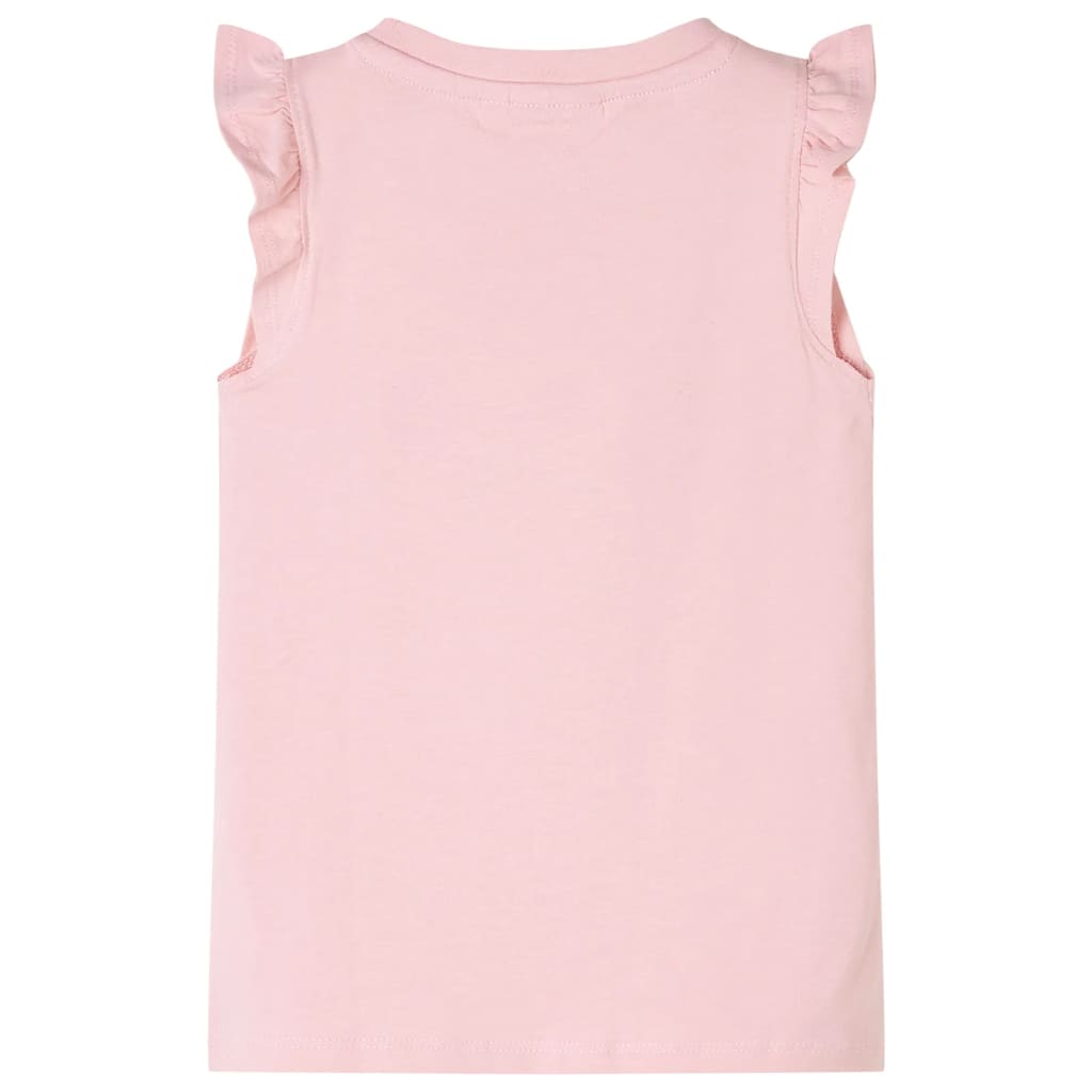 VidaXL Kindershirt mit Rüschen an den Ärmeln 116 Hellrosa