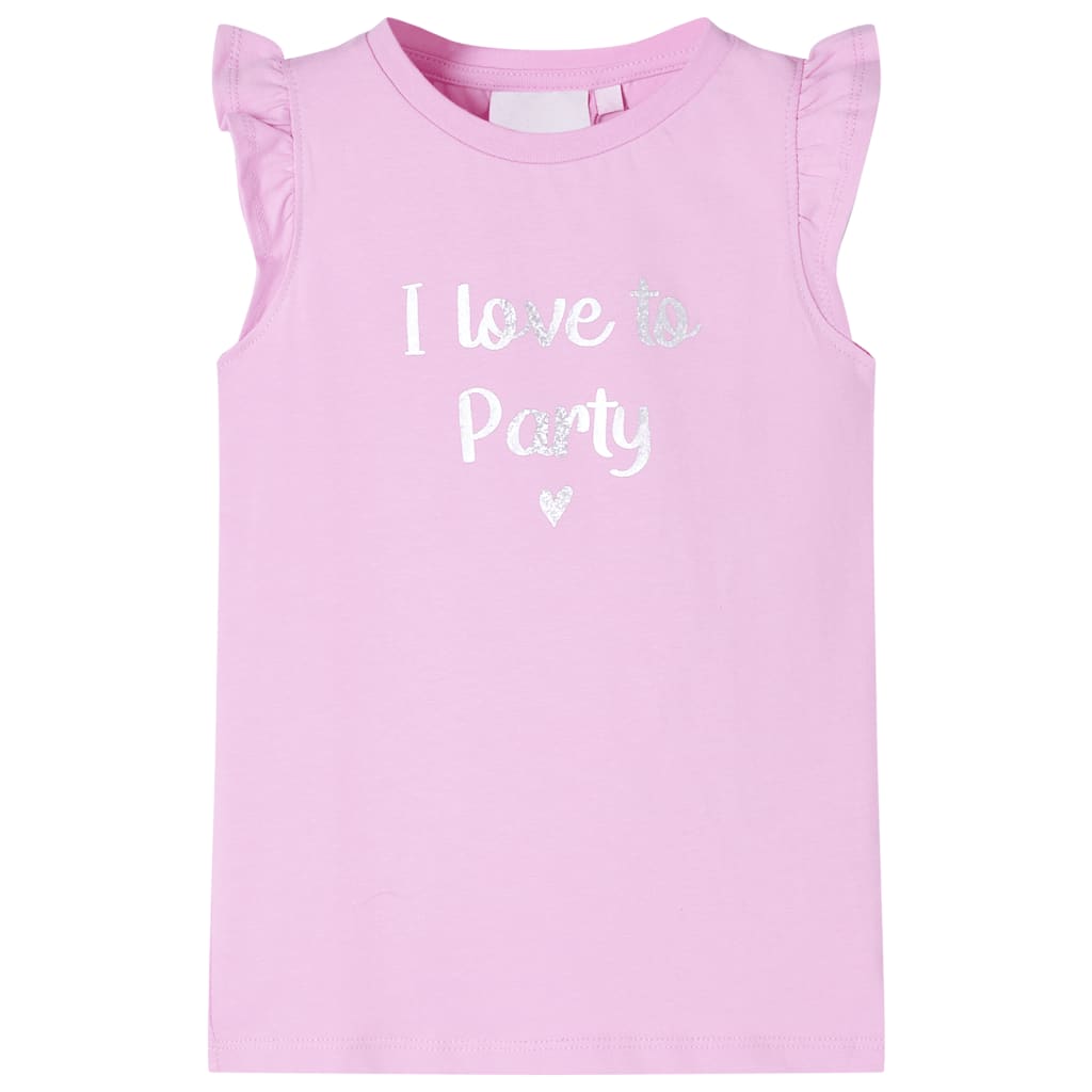 VidaXL Kindershirt mit Rüschen an den Ärmeln 116 Flieder
