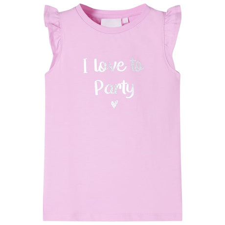 VidaXL Kindershirt mit Rüschen an den Ärmeln 116 Flieder