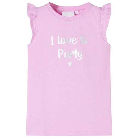VidaXL Kindershirt mit Rüschen an den Ärmeln 128 Flieder