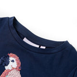 VidaXL Kinderhemd 128 Marineblau