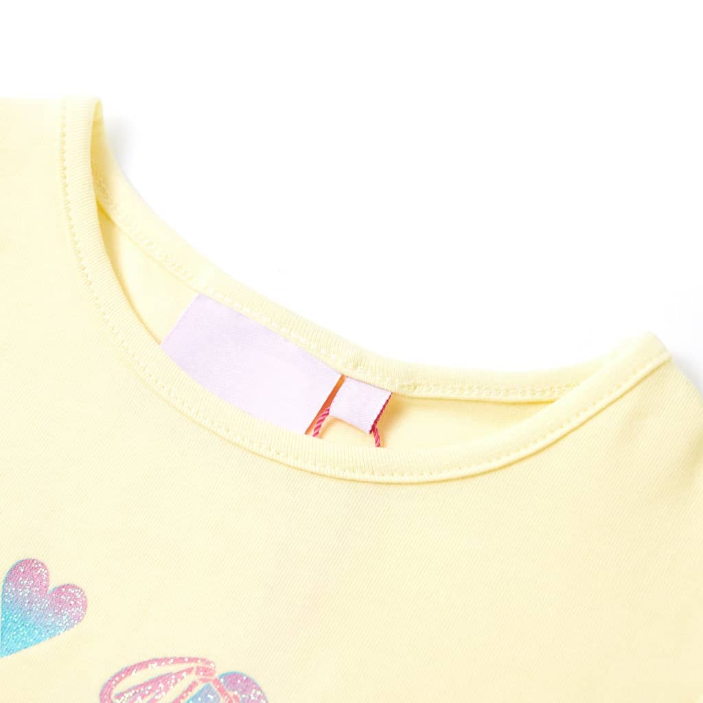 VidaXL Kindershirt 92 zartgelb
